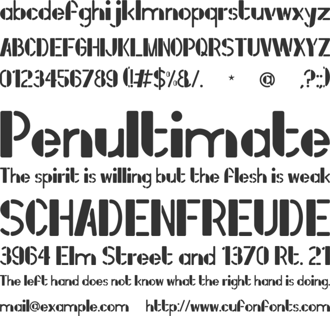 Bipolar font preview