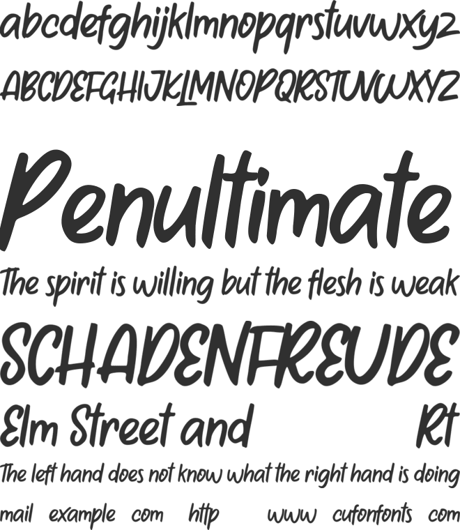 Rutthers Goals font preview