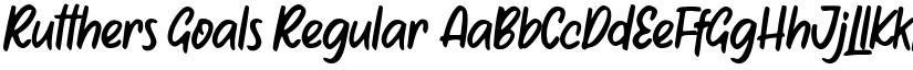 Rutthers Goals Regular font