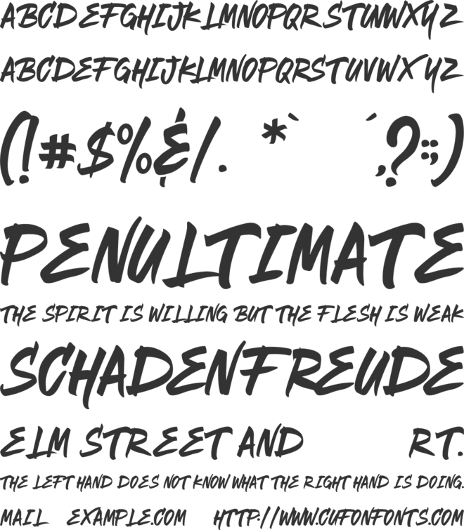 The Bregym font preview