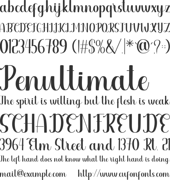 Gerniela font preview