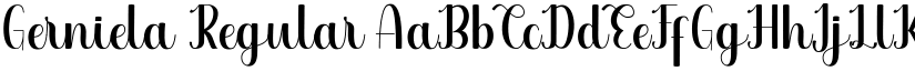 Gerniela Regular font