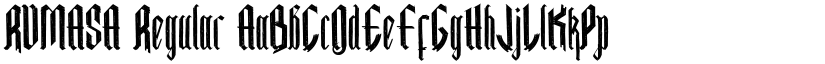 RUMASA Regular font