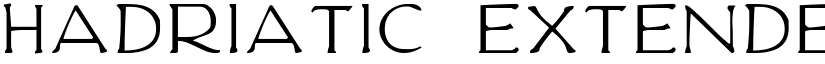 Hadriatic Extended font