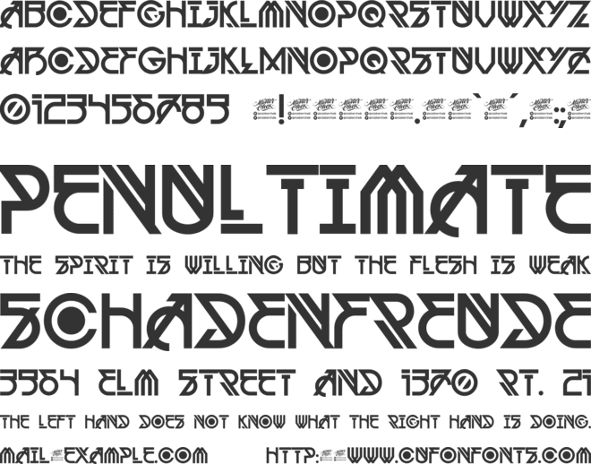 MCF Alien Delon font preview