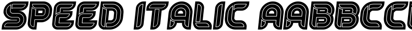 Speed Italic font