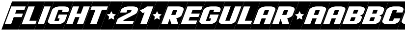 Flight 21 Regular font