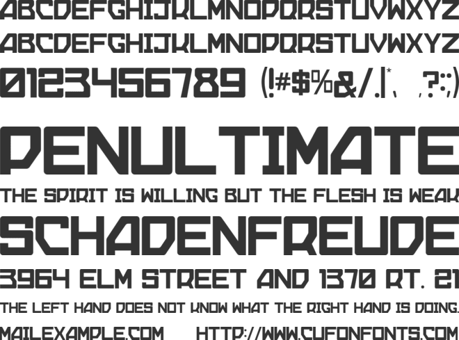 DARTHCHOWDER font preview