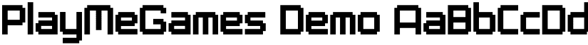 PlayMeGames Demo font