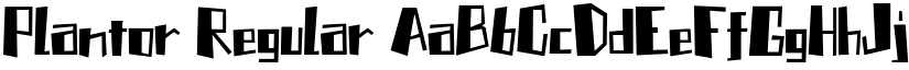 Plantor Regular font