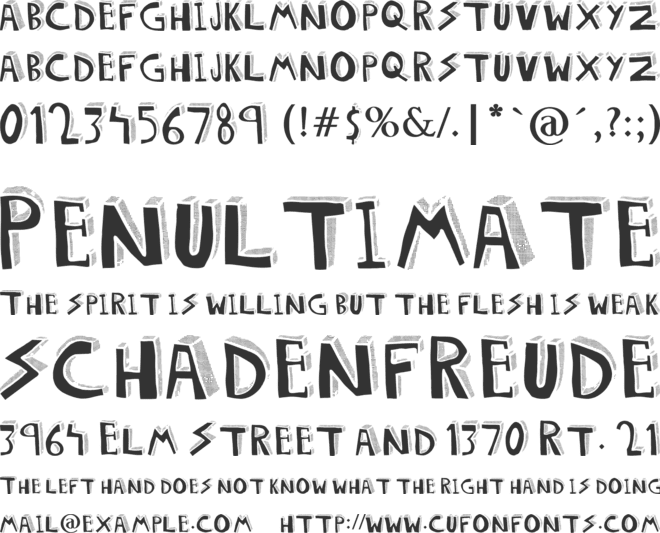 DOLORES font preview