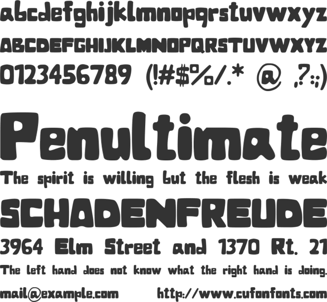 BubbleBaZ font preview