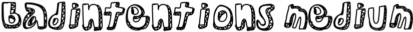 BadIntentions Medium font