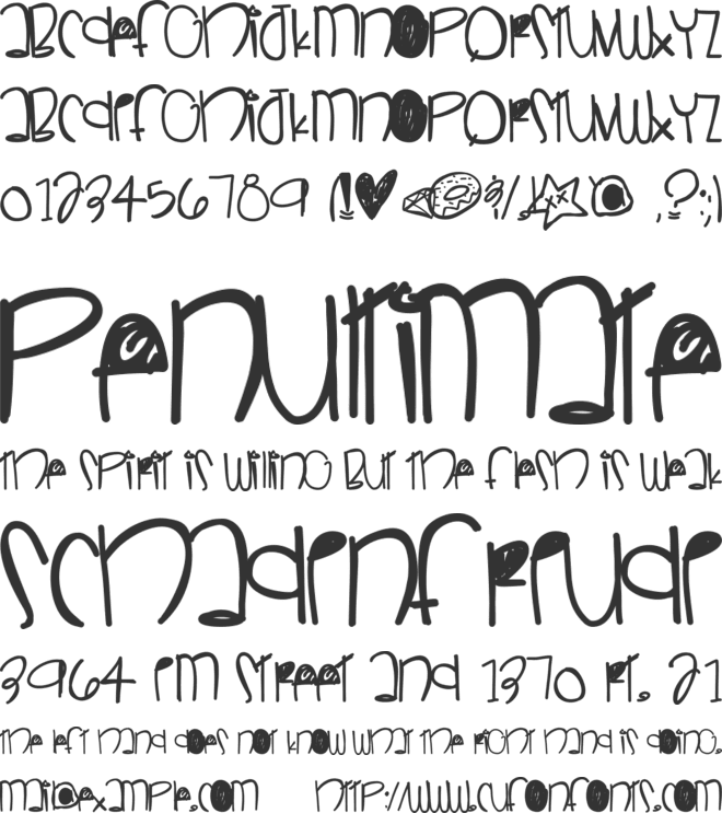 SneakyBoy font preview