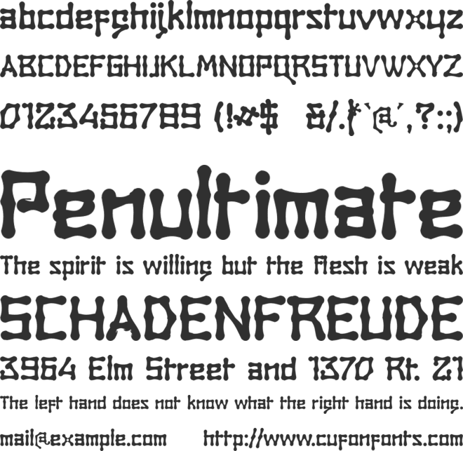 Rambat Campotype font preview