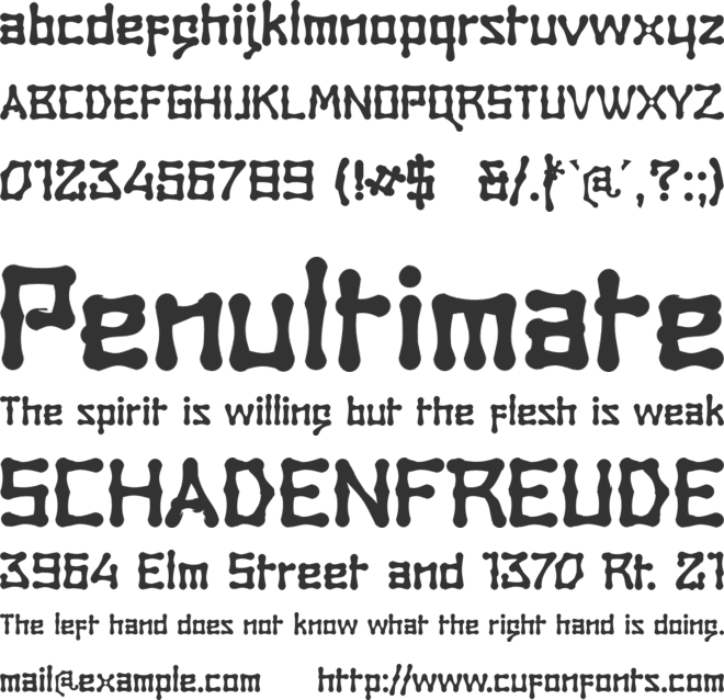 Rambat Campotype font preview