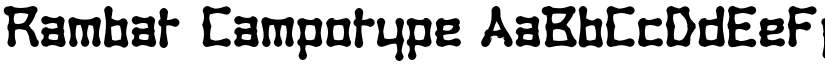 Rambat Campotype font