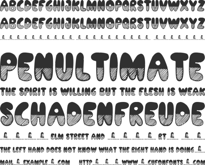 Shades of Black font preview