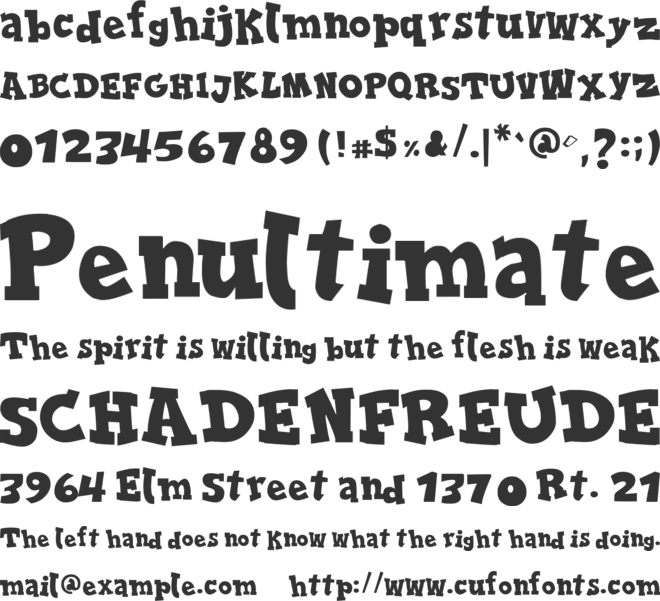 Serifa Comica font preview