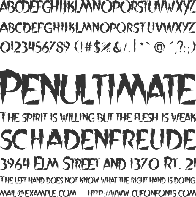 Tuzos Volt font preview