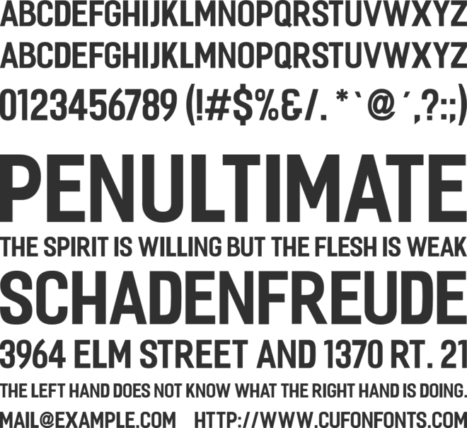 iCiel Fester Semi-Condensed font preview