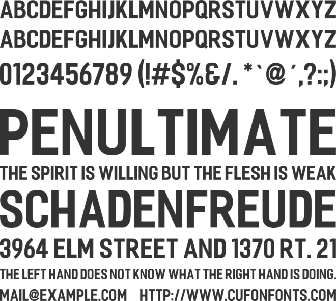 iCiel Fester Semi-Condensed font preview