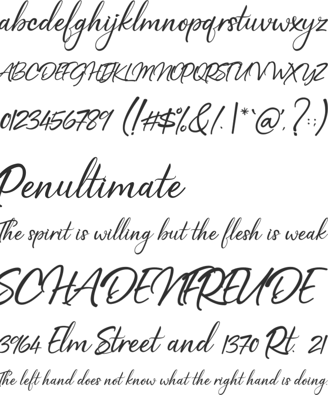 reality font preview
