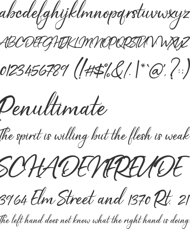 reality font preview