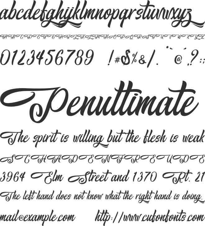 Aloha Friday - Personal Use font preview
