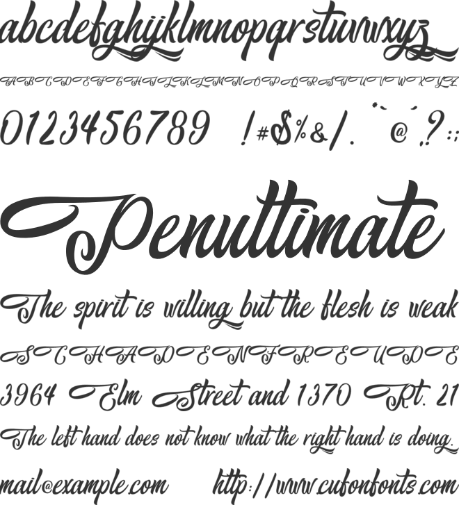 Aloha Friday - Personal Use font preview