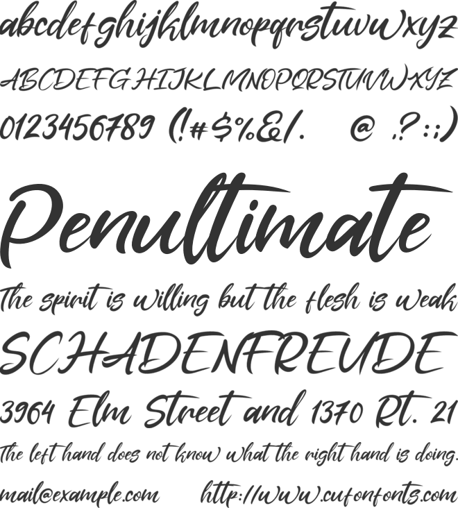 Alansky font preview