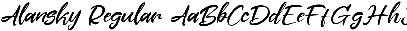 Alansky Regular font