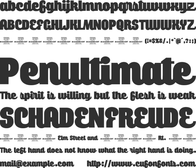 Querino Script PERSONAL USE font preview