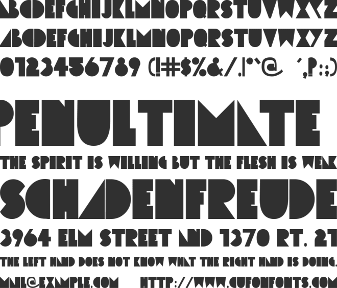 Simcha font preview