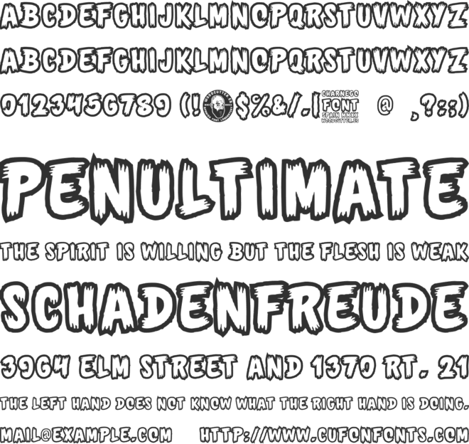Charnego font preview