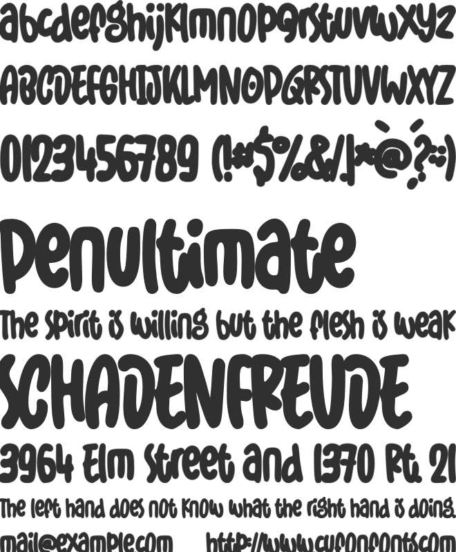 Blugie font preview