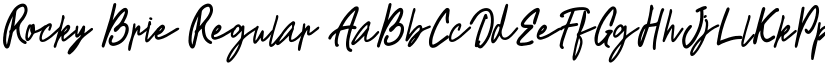 Rocky Brie Regular font