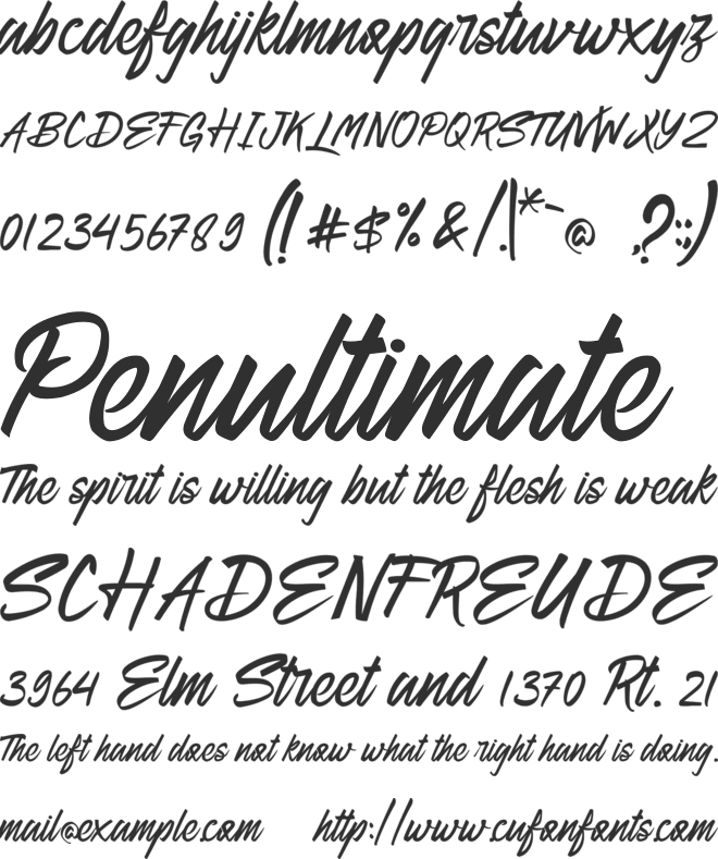 Engind font preview