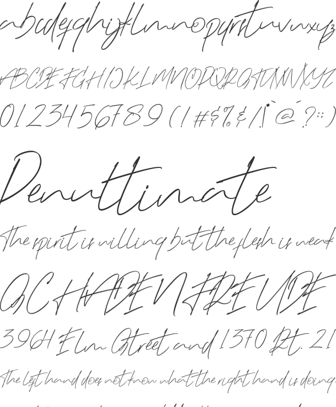 Black Angel font preview