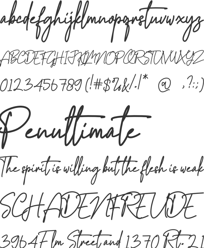 Brotherpoll- font preview