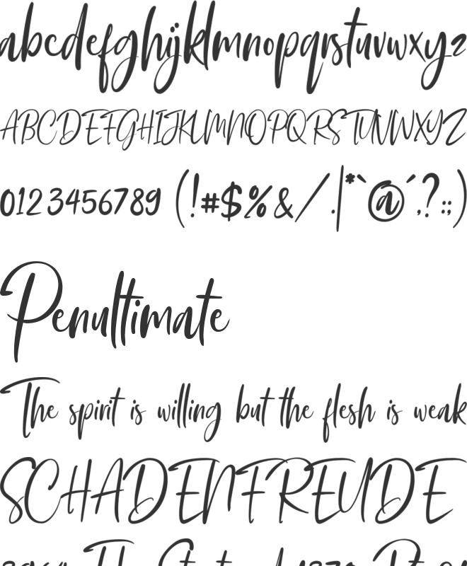 Smooth Dahlia font preview