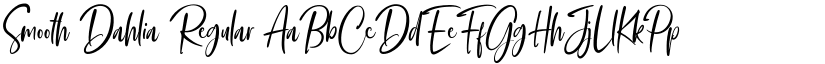 Smooth Dahlia Regular font