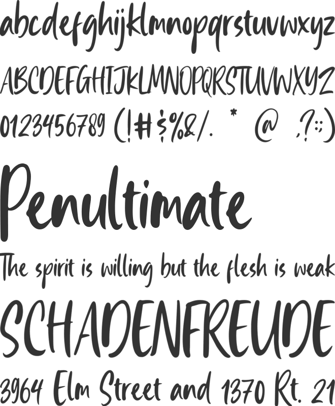 East Watch font preview