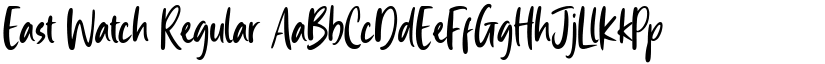 East Watch Regular font