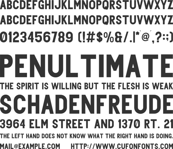 Centie font preview
