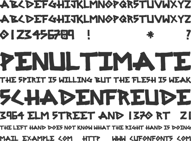 SRG Marker font preview