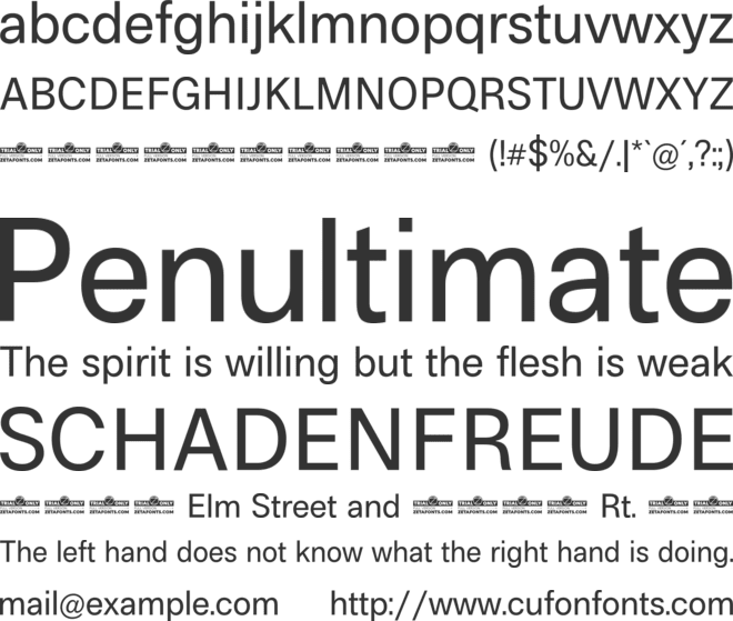 Boring Sans A Trial font preview