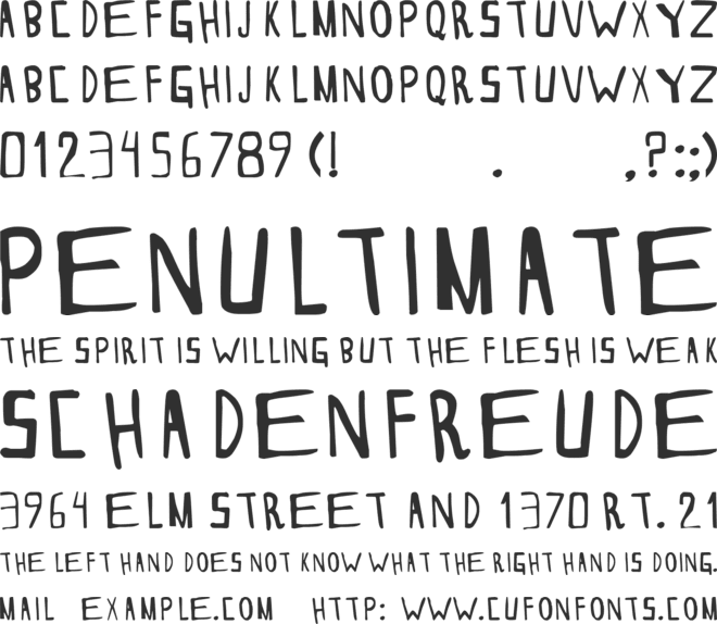Thesorden font preview