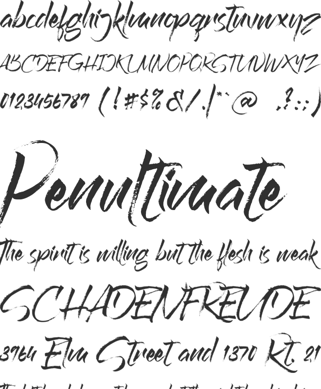 Rolling Out font preview