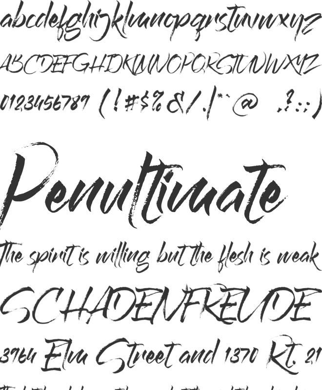 Rolling Out font preview